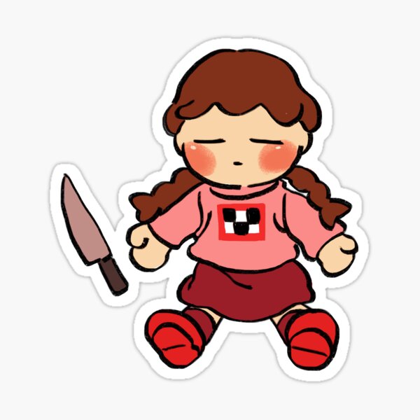 Vista previa del artículo con la obra «Dibujo un peluche de madotsuki con un cuchillo en colores normales / yume nikki», diseñado y vendido por RansRoom.