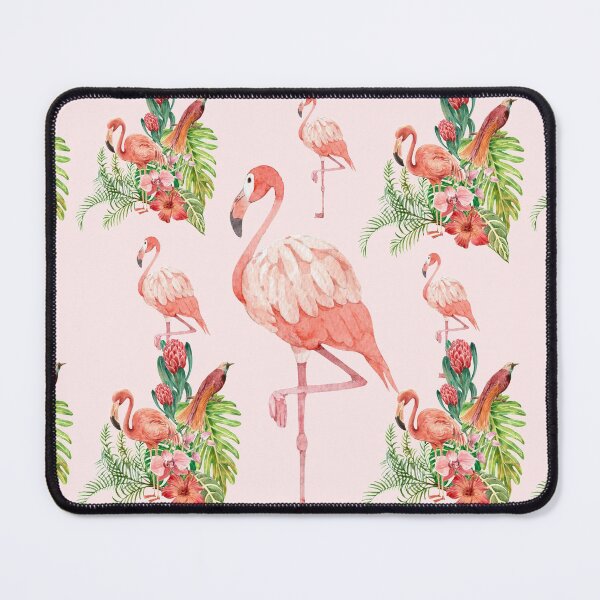 Item preview, Flim Flam Flamingo Bird Nature Floral Pattern designed and sold by thesandrafadzai.