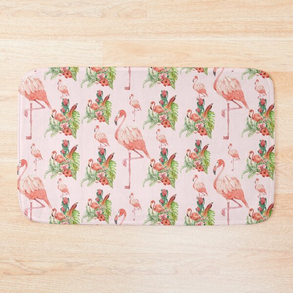 Item preview, Flim Flam Flamingo Bird Nature Floral Pattern designed and sold by thesandrafadzai.