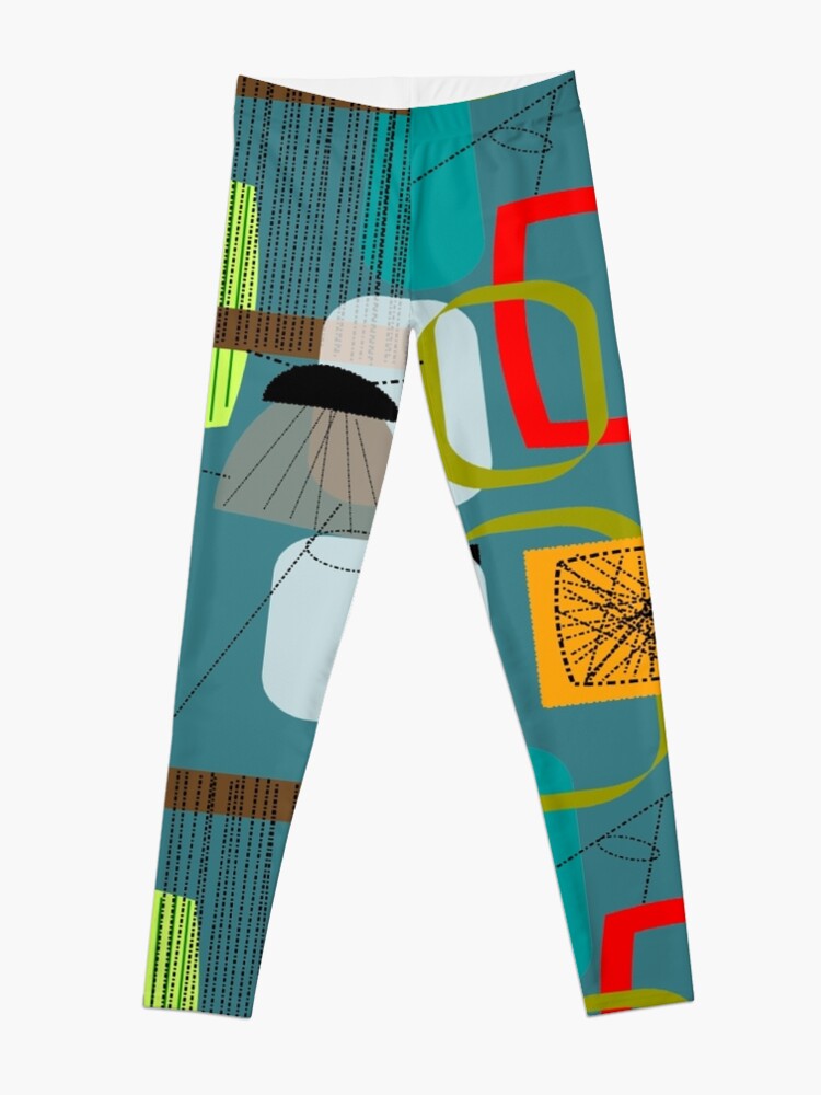 Alternate view of Mid-Century Modern Abstract Art III Leggings