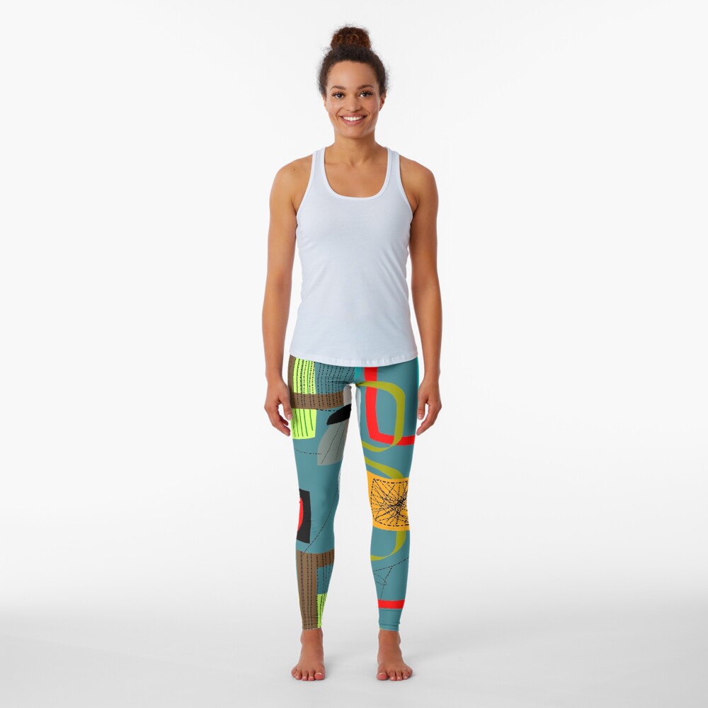 Mid-Century Modern Abstract Art III Leggings