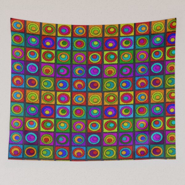 Item preview, Colorful Cocentric Circles Abstract designed and sold by gailg1957.