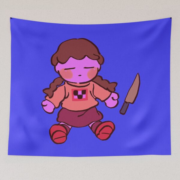 Item preview, I draw madotsuki plush with knife funky colors ver. / yume nikki designed and sold by RansRoom.