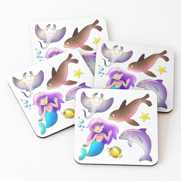 Item preview, Mermaid with Ocean Friends - No Background designed and sold by FizzyVee.