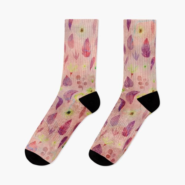 Item preview, Metallic Green Flowers on Pink Background designed and sold by ColorsandShapes.