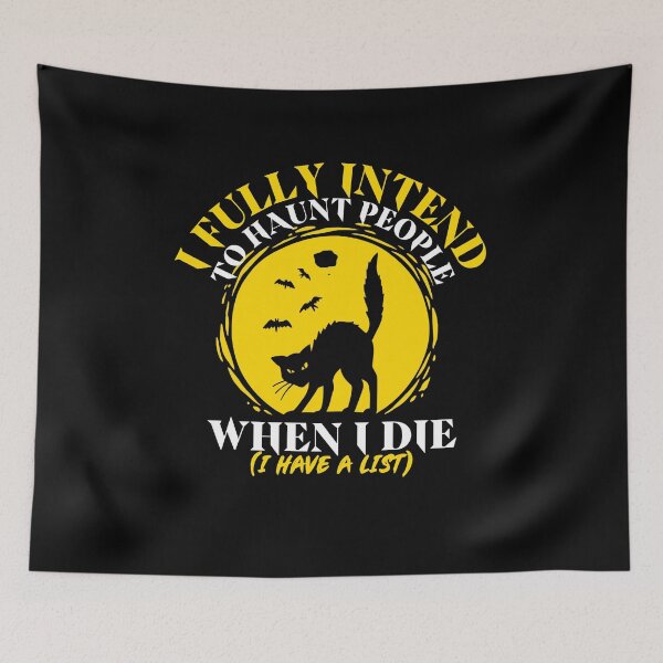 Item preview, I fully intend to haunt people when I die - funny cat. designed and sold by HROC.