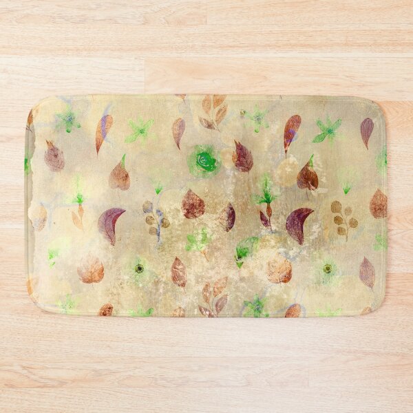 Item preview, Metallic Green Flowers on Peach Background designed and sold by ColorsandShapes.