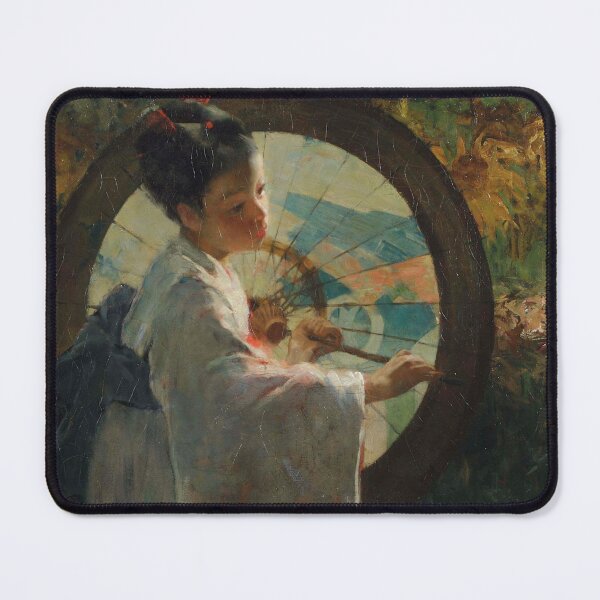 Item preview, Pieter de Josselin de Jong - A japanese Girl with a Wagasa designed and sold by ArtExpression.