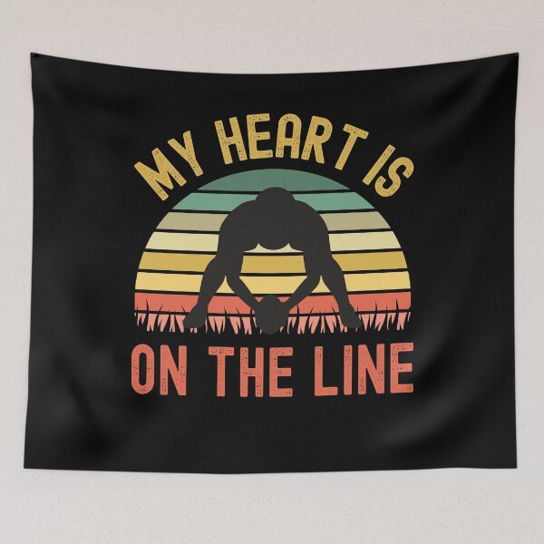 Item preview, My Heart Is On The Line Football Offense designed and sold by Fabvity.