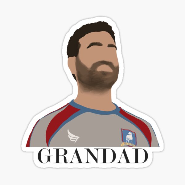 Grumpy Football Player Sticker