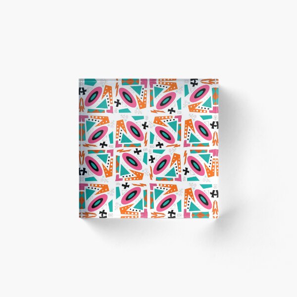 Retro Funkadelic -Seamless pattern collectiom Acrylic Block