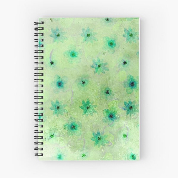 Item preview, Metallic Green Flowers on Green Background designed and sold by ColorsandShapes.