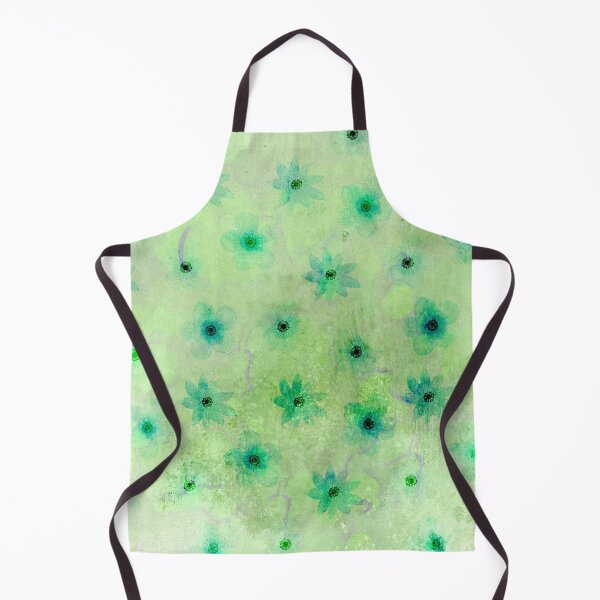 Item preview, Metallic Green Flowers on Green Background designed and sold by ColorsandShapes.