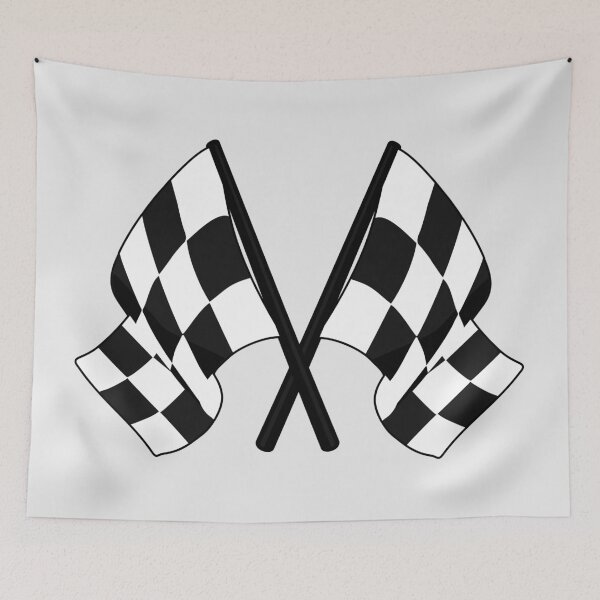 Item preview, Black and White Checkered Flag Racing Motorsports Finish Line designed and sold by teeworthy.