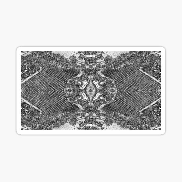 Black and White Design by Adelaide Artist Avril Thomas at Magpie Springs Sticker