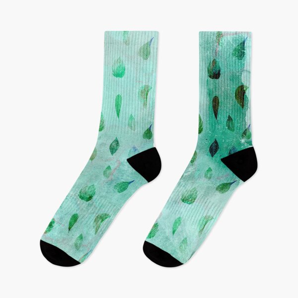 Item preview, Metallic Green Leaves on Green Background designed and sold by ColorsandShapes.