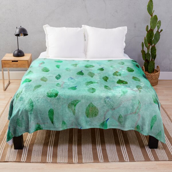 Item preview, Metallic Green Leaves on Green Background designed and sold by ColorsandShapes.