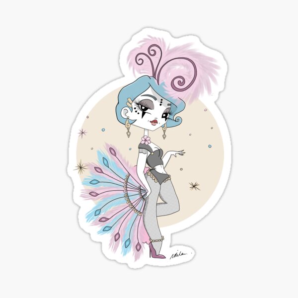 Burlesque Bunny Sticker