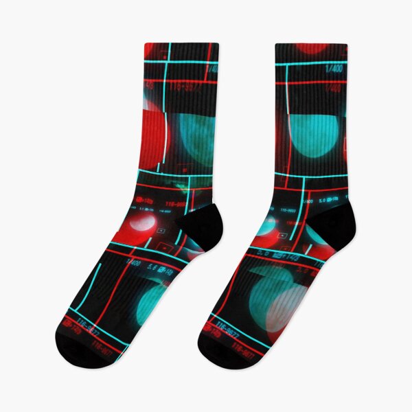 Artikelvorschau, Futuristisches rotes und blaues Retro-Split Moon-Design entworfen und verkauft von OutofFocusShop.