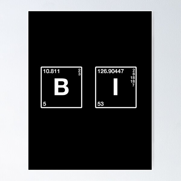Item preview, BI. Periodic Table. Bisexual Pride designed and sold by Subtle Pride Shop.