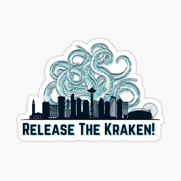 Release The Kraken! Seattle Kraken Design. Go Kraken! Sticker