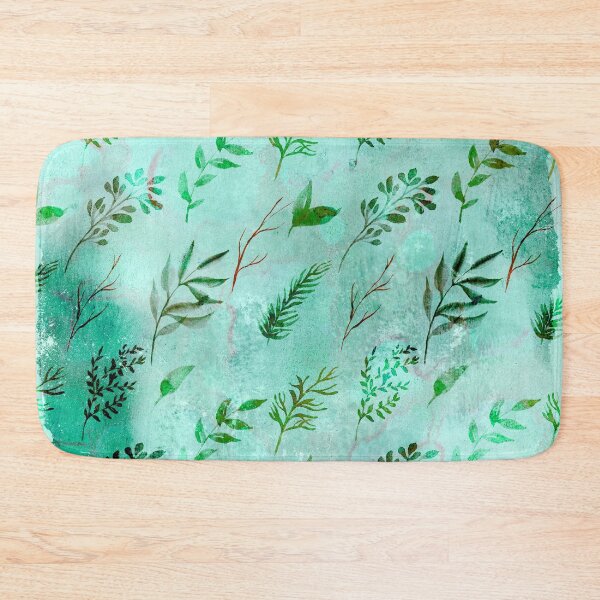 Item preview, Metallic Green Leaves on Green Background designed and sold by ColorsandShapes.