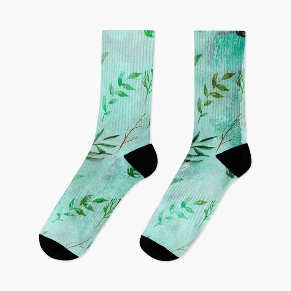 Item preview, Metallic Green Leaves on Green Background designed and sold by ColorsandShapes.