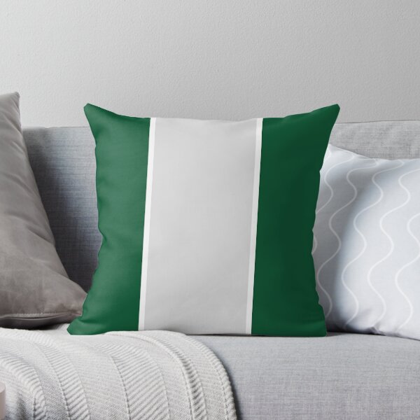 green and silver cushions