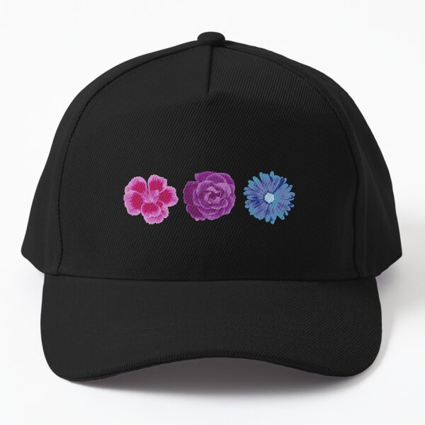 Aperçu de l'œuvre Fleurs Boho Bi Pastel. Fierté bisexuelle créée et vendue par Subtle Pride Shop.
