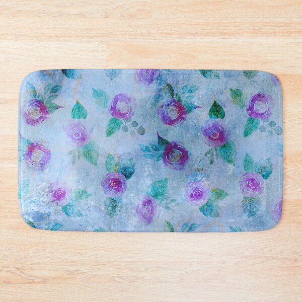 Item preview, Metallic Violet Flowers on Blue Background designed and sold by ColorsandShapes.