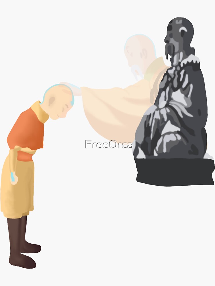 Aang and Monk Gyatso | Sticker