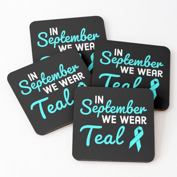 Item preview, In September We Wear Teal - Ovarian Cancer Awareness Month designed and sold by AnyKitty.