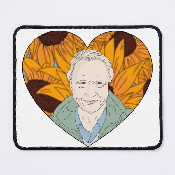 Item preview, David Attenborough Hearts Sunflowers designed and sold by FreeOrca.