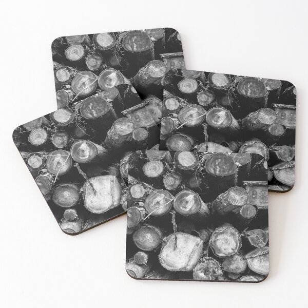 Item preview, Black and white logs designed and sold by CoastPicsDesign.
