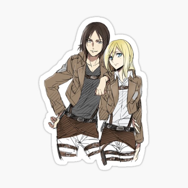 Ymir e Historia de Attack on Titan Pegatina