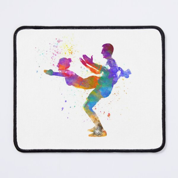 Item preview, Young man practices fitness in watercolor designed and sold by paulrommer.