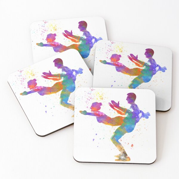 Item preview, Young man practices fitness in watercolor designed and sold by paulrommer.