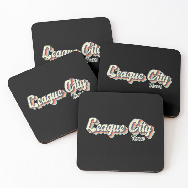 Item preview, League City Texas Retro Vintage 70s rainbow designed and sold by Teelogic.