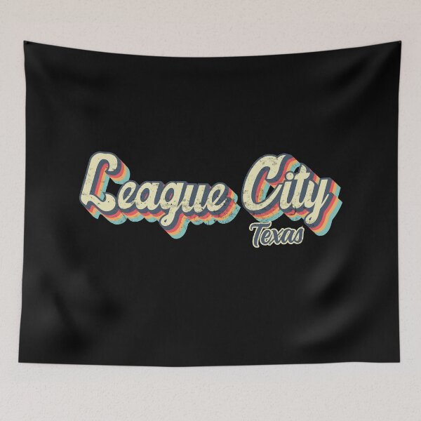 Item preview, League City Texas Retro Vintage 70s rainbow designed and sold by Teelogic.