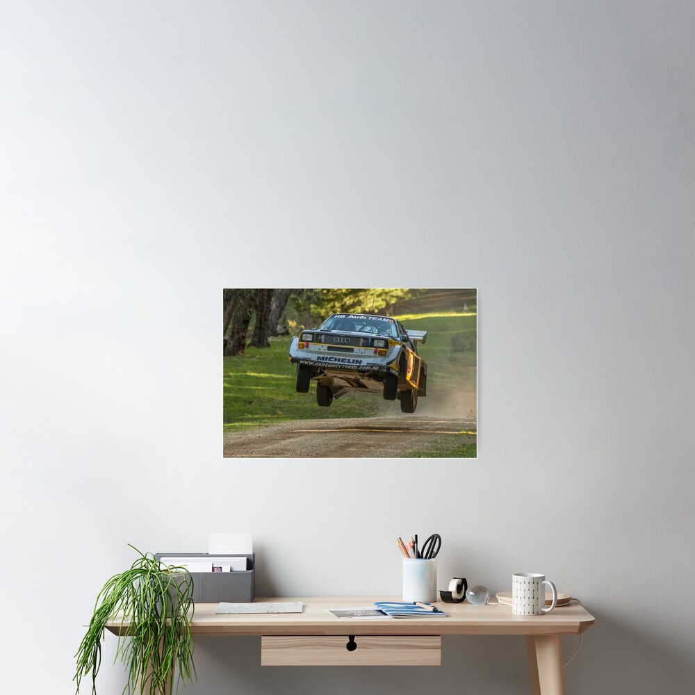 Flying Audi Quattro S1 Poster
