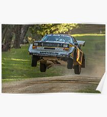 Flying Audi Quattro S1 Poster