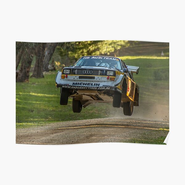 Flying Audi Quattro S1 Poster
