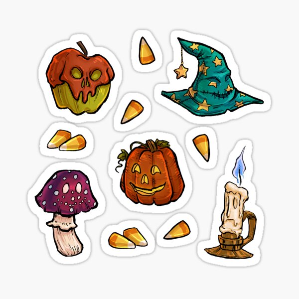 Item preview, Spooky Faces Halloween Stickers designed and sold by paradoxhorizon.