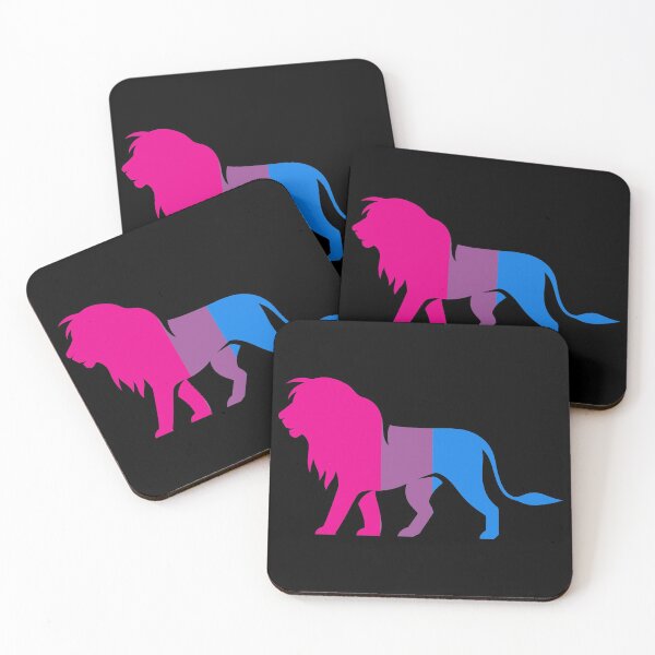Item preview, Bi Pride Flag Lion. Bisexual Pride designed and sold by Subtle Pride Shop.