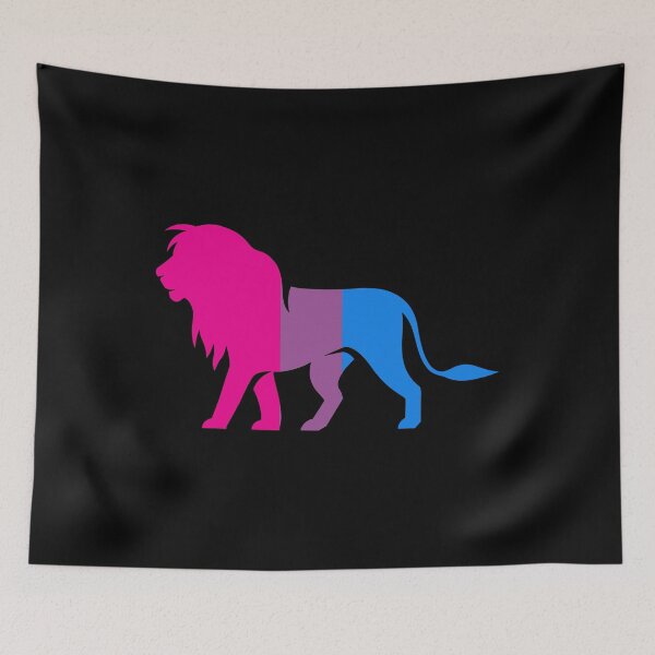 Item preview, Bi Pride Flag Lion. Bisexual Pride designed and sold by Subtle Pride Shop.