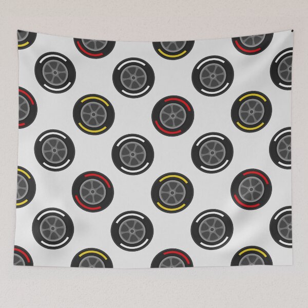Item preview, Red Yellow White Tire Compounds Pattern for Fast Racing Motorsports designed and sold by teeworthy.