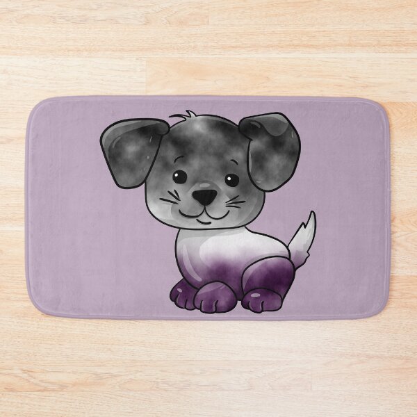 Item preview, Asexual Subtle Watercolour Pride Flag Cartoon Puppy designed and sold by cashewdays.