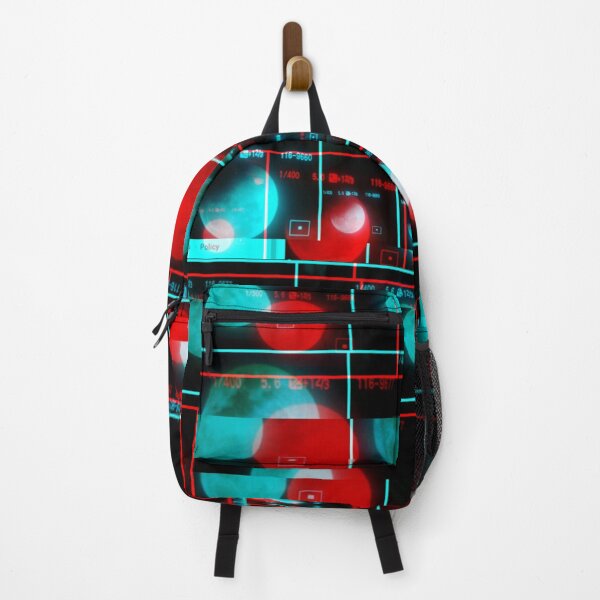 Artikelvorschau, Futuristisches rotes und blaues Retro-Split Moon-Design entworfen und verkauft von OutofFocusShop.