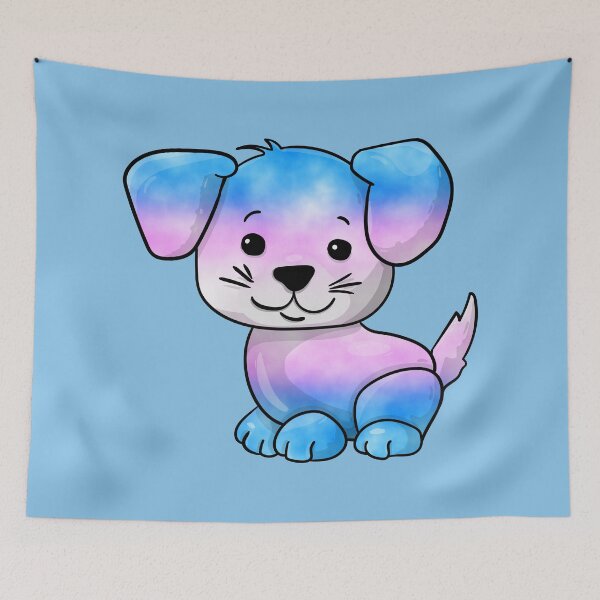 Item preview, Transgender Subtle Watercolour Pride Flag Cartoon Puppy designed and sold by cashewdays.