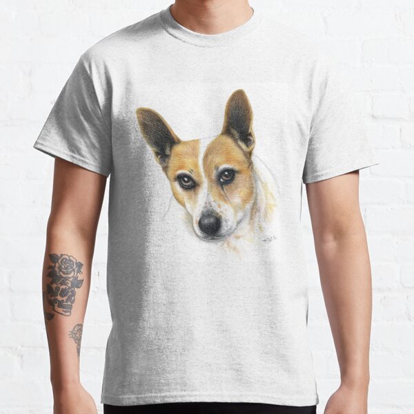 Colour Pencil Portrait of our dog Skippy Classic T-Shirt